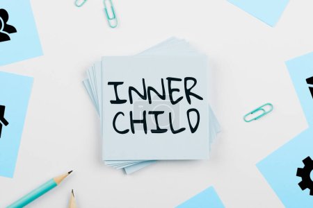 Photo for Handwriting text Inner Child, Business showcase the childlike usually hidden part of a persons personality - Royalty Free Image