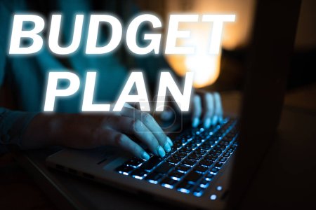 Photo for Inspiration showing sign Budget Plan, Internet Concept financial schedule for a defined period of time usually year - Royalty Free Image