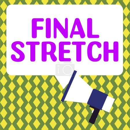 Téléchargez les photos : Légende du texte présentant Final Stretch, Business idea Last Leg Final Round Ultimate Stage Finale Year ender - en image libre de droit