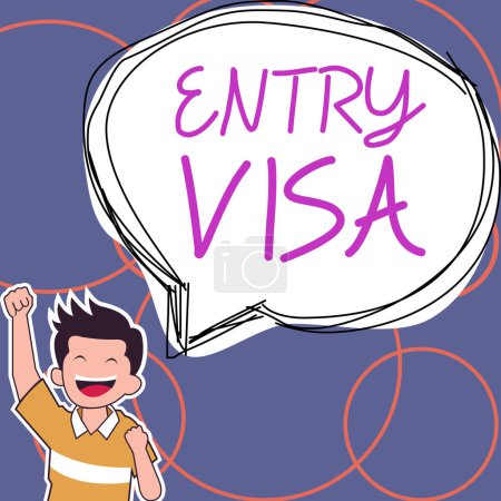 Foto de Firma de escritura a mano Visa de entrada, permiso de Concepto de Internet para ingresar a un país del que no es nacional - Imagen libre de derechos