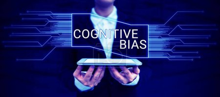 Photo for Handwriting text Cognitive Bias, Word for Psychological treatment for mental disorders - Royalty Free Image