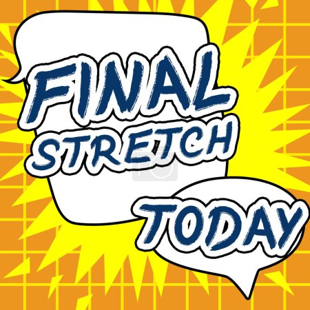 Foto de Leyenda conceptual Final Stretch, Enfoque de negocio Última pierna Ronda final Final de etapa Año ender - Imagen libre de derechos