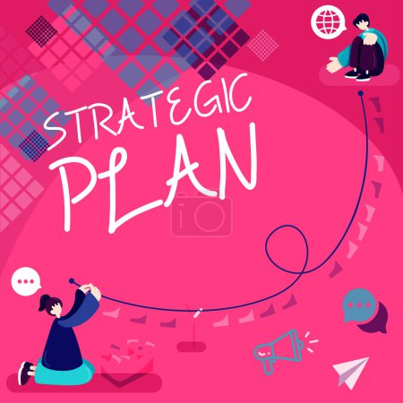 Téléchargez les photos : Affichage conceptuel Plan stratégique, idée d'entreprise Processus de définition de la stratégie et de prise de décisions - en image libre de droit