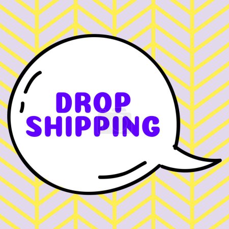 Téléchargez les photos : Légende textuelle présentant l'approche Drop Shipping, Business pour envoyer des marchandises d'un fabricant directement à un client plutôt qu'au détaillant - en image libre de droit