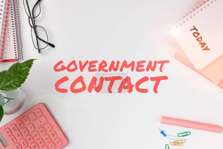 Photo for Text showing inspiration Government Contact, Word for debt security issued by a government to support spending - Royalty Free Image