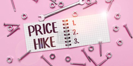 Photo for Text showing inspiration Price Hike, Business concept sum of values that customer gives up to gain the benefits of having - Royalty Free Image