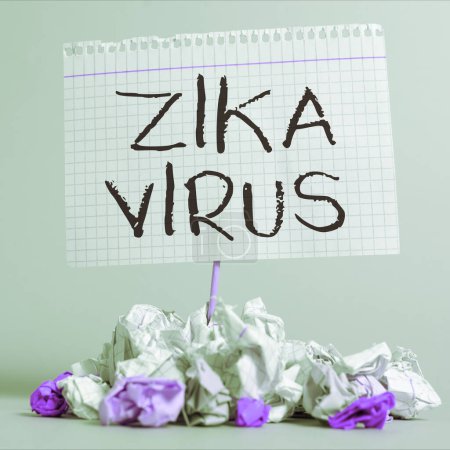 Photo for Inspiration showing sign Zika Virus, Internet Concept caused by a virus transmitted primarily by Aedes mosquitoes - Royalty Free Image