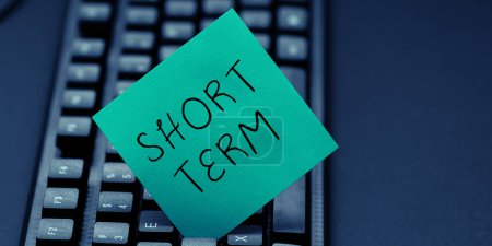 Photo for Handwriting text Short Term, Business overview occurring over or involving a relatively short period of time - Royalty Free Image