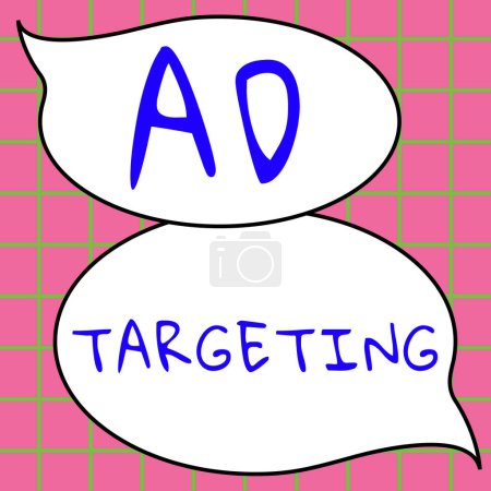 Foto de Escribiendo mostrando texto Ad Targeting, Concepto que significa dirigirse a las audiencias más receptivas con ciertos rasgos - Imagen libre de derechos