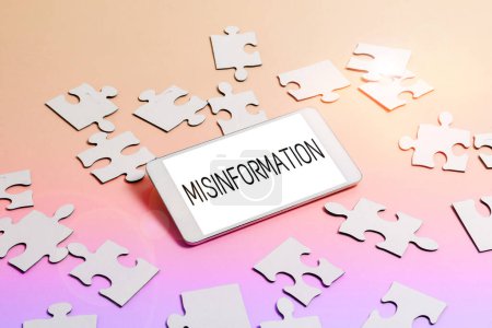 Photo for Inspiration showing sign Misinformation, Business showcase false data, in particular, intended intentionally to deceive - Royalty Free Image