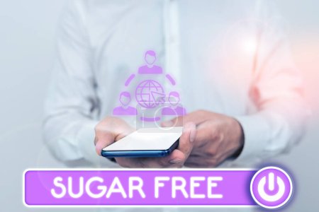 Photo for Handwriting text Sugar Free, Business concept containing an artificial sweetening substance instead of sugar - Royalty Free Image