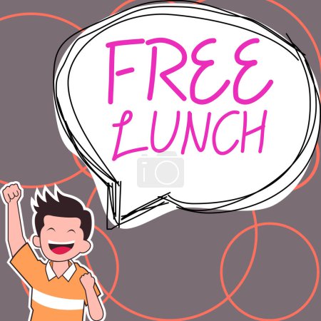 Photo for Inspiration showing sign Free Lunch, Conceptual photo something you get free that you usually have to work or pay for - Royalty Free Image