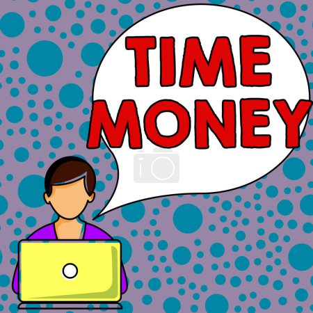 Text caption presenting Time Money, Business overview funds advanced for repayment within a designated period