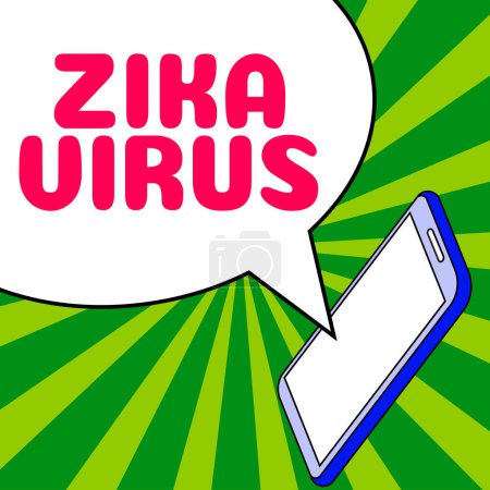 Photo for Inspiration showing sign Zika Virus, Business overview caused by a virus transmitted primarily by Aedes mosquitoes - Royalty Free Image