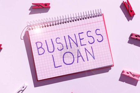 Téléchargez les photos : Inspiration showing sign Business Loan, Business overview Credit Mortgage Financial Assistance Cash Advances Debt - en image libre de droit