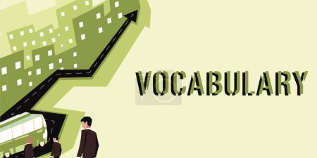 Photo for Text showing inspiration Vocabulary, Business approach collection of words and phrases alphabetically arranged and explained or defined - Royalty Free Image