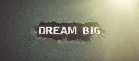 Photo for Sign displaying Dream Big, Concept meaning To think of something high value that you want to achieve - Royalty Free Image