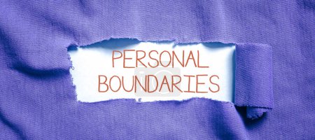 Photo for Conceptual display Personal Boundaries, Business showcase something that indicates limit or extent in interaction with personality - Royalty Free Image