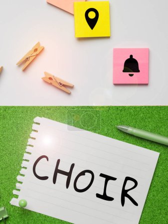 Photo for Conceptual display Choir, Conceptual photo a group organized to perform ensemble singing - Royalty Free Image