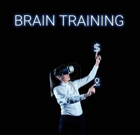 Foto de Inspiración mostrando signo Brain Training, Palabra para actividades mentales para mantener o mejorar las habilidades cognitivas - Imagen libre de derechos