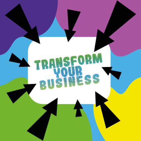 Foto de Conceptual display Transform Your Business, Word Written on Modify energy on innovation and sustainable growth - Imagen libre de derechos