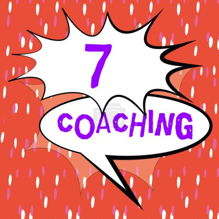 Photo for Handwriting text 7 Coaching, Word Written on Refers to a number of figures regarding business to be succesful - Royalty Free Image