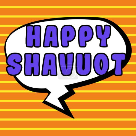 Téléchargez les photos : Texte d'inspiration Happy Shavuot, Parole écrite lors de la fête juive commémorant la révélation des Dix Commandements - en image libre de droit