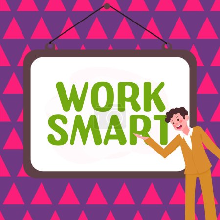 Bildunterschrift: Work Smart, Konzept bedeutet herauszufinden, um Ziele auf die effizienteste Art und Weise zu erreichen