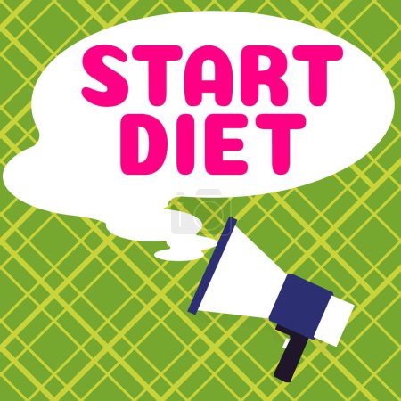 Foto de Inspiration showing sign Start Diet, Business showcase special course food to which person restricts themselves - Imagen libre de derechos