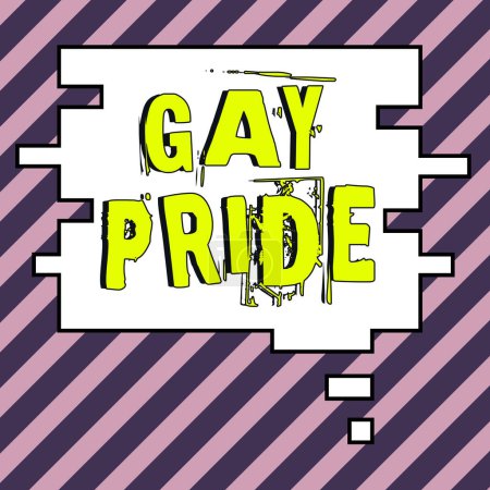 Photo for Conceptual display Gay Pride, Word for Dignity of an idividual that belongs to either a man or woman - Royalty Free Image