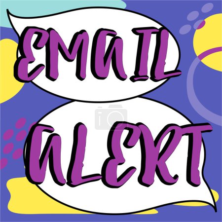 Téléchargez les photos : Inspiration showing sign Email Alert, Business idea emails auto generated and sent to designated recipients - en image libre de droit