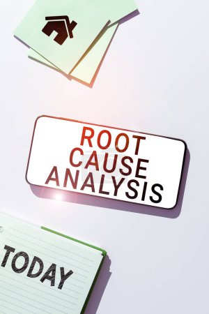 Photo for Inspiration showing sign Root Cause Analysis, Business overview Method of Problem Solving Identify Fault or Problem - Royalty Free Image