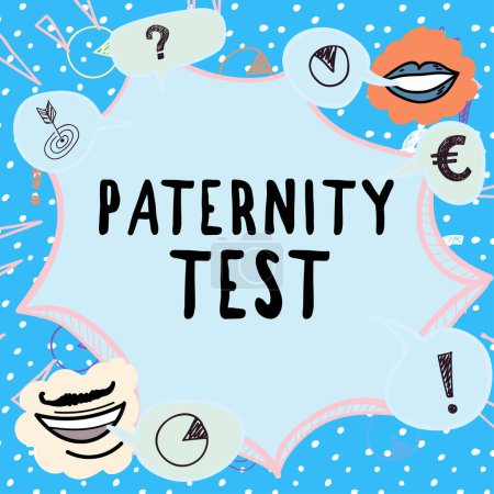 Foto de Hand writing sign Paternity Test, Concept meaning a test of DNA to determine whether a given man is the biological father - Imagen libre de derechos