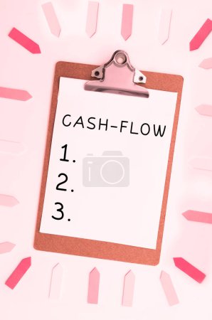Foto de Text showing inspiration Cash Flow, Business showcase actual cash that can be applied to a credit card bill and received - Imagen libre de derechos