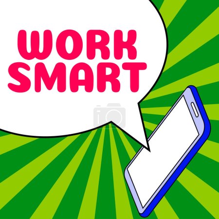 Bildunterschrift: Work Smart, Internet-Konzept, um Ziele auf effizienteste Weise zu erreichen