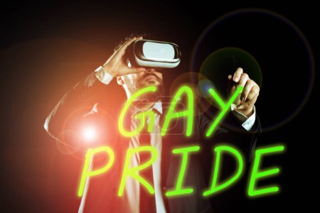 Photo for Sign displaying Gay Pride, Business idea Dignity of an idividual that belongs to either a man or woman - Royalty Free Image