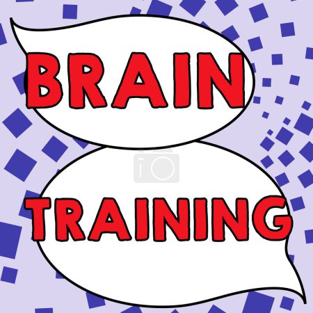 Foto de Leyenda conceptual Brain Training, Concepto que significa actividades mentales para mantener o mejorar las habilidades cognitivas - Imagen libre de derechos