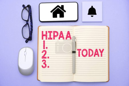 Téléchargez les photos : Affichage conceptuel Hipaa, Business concept Acronyme signifie Health Insurance Portability Accountability - en image libre de droit