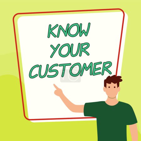 Foto de Inspiration showing sign Know Your Customer, Business idea Marketing creating a poll improve product or brand - Imagen libre de derechos