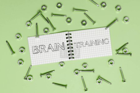 Foto de Sign displaying Brain Training, Internet Concept mental activities to maintain or improve cognitive abilities - Imagen libre de derechos