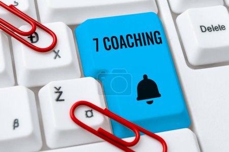 Photo for Conceptual display 7 Coaching, Concept meaning Refers to a number of figures regarding business to be succesful - Royalty Free Image