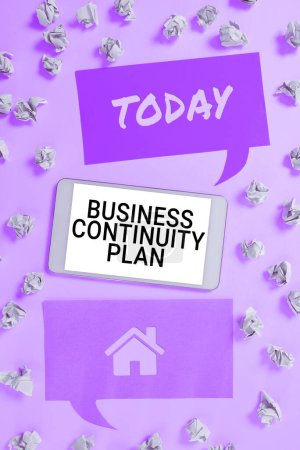 Foto de Inspiración mostrando signo Business Continuity Plan, Concepto de negocio creando sistemas de prevención frente a posibles amenazas - Imagen libre de derechos