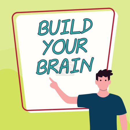 Foto de Texto presentando Crea tu Cerebro, Palabra para actividades mentales para mantener o mejorar las habilidades cognitivas - Imagen libre de derechos