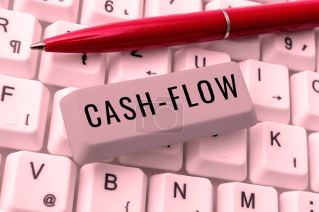 Foto de Text caption presenting Cash Flow, Business idea actual cash that can be applied to a credit card bill and received - Imagen libre de derechos