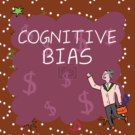 Photo for Hand writing sign Cognitive Bias, Business showcase Psychological treatment for mental disorders - Royalty Free Image
