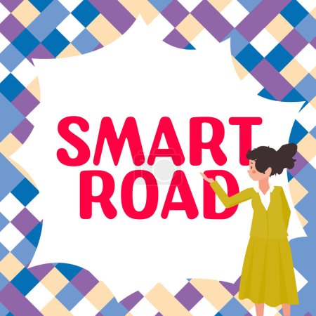 Foto de Sign displaying Smart Road, Business concept number of different ways technologies are incorporated into roads - Imagen libre de derechos