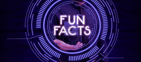Schild mit Fun Facts, Geschäftskonzept kurze interessante Wissenswertes, das Informationen enthält