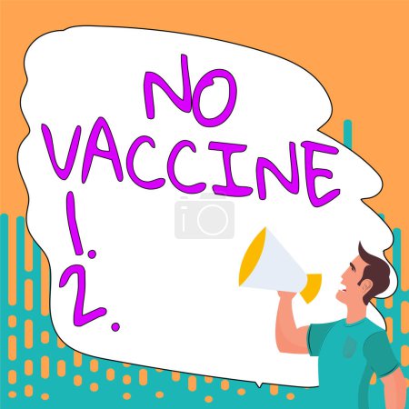 Téléchargez les photos : Conceptual caption No Vaccine, Business concept not provided of immunity against one or several diseases - en image libre de droit