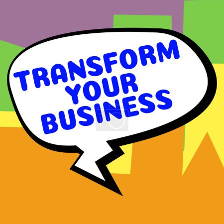 Foto de Conceptual display Transform Your Business, Business overview Modify energy on innovation and sustainable growth - Imagen libre de derechos