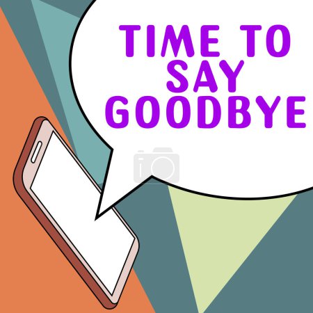Foto de Leyenda conceptual Hora de decir adiós, palabra de despedida Hasta que nos volvamos a ver - Imagen libre de derechos